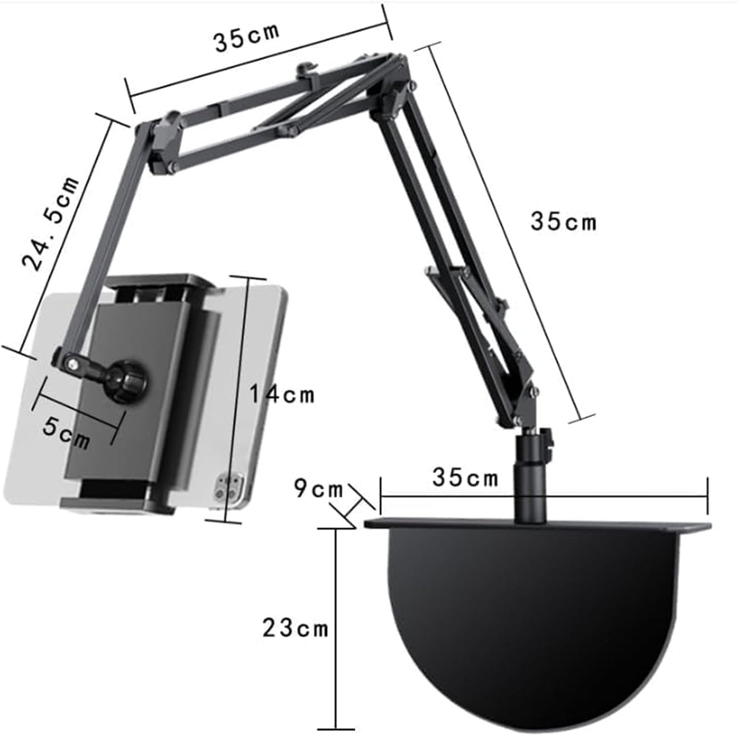 360° Rotatable Lazy Tablet Stand – Adjustable Arm for Bedside & Desk📱