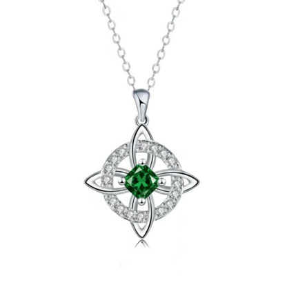 Personalized Witch’s Knot Birthstone Necklace