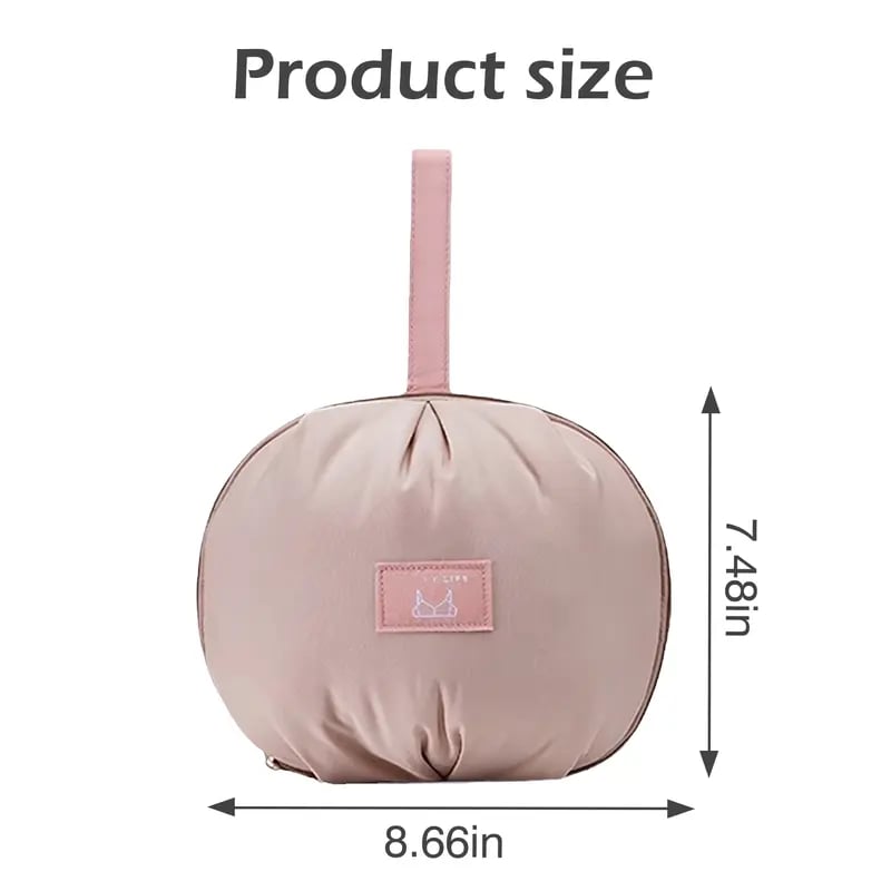 Women's Travel Underwear Packing Cube, Multi-Compartment Portable Luggage Organizer Bag for Lingerie, Bras and Accessories