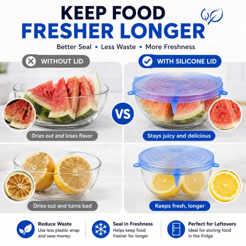 🔥Adpartner Silicone Lids for Food Storage (6-Pack)