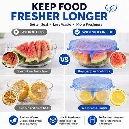 🔥Adpartner Silicone Lids for Food Storage (6-Pack)