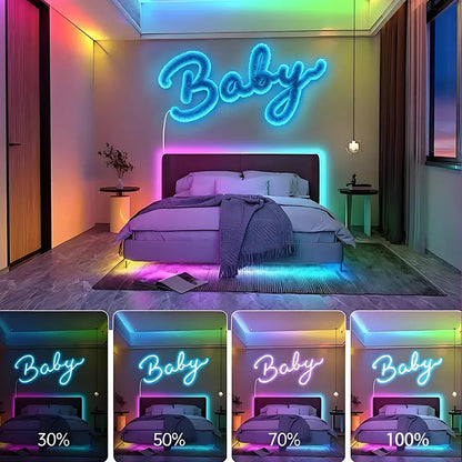 🎅Plush RGB Neon Rope Light🎄360° Full Glow, Music Sync, Perfect Christmas Tree & Bedroom Holiday Decor🎁