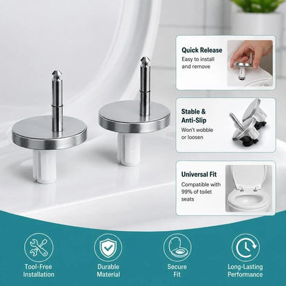 🔥HOT SALE🔥2 Counts, Universal Toilet Seat Expansion Screw Bolts, Thickened Stainless Steel🔩