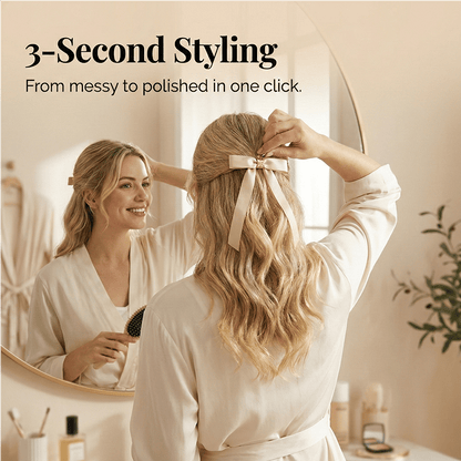 Buy 1 Get 1 Free🎀 The 'Instant Elegant': Magnetic Snap-On Bow Hair Clip