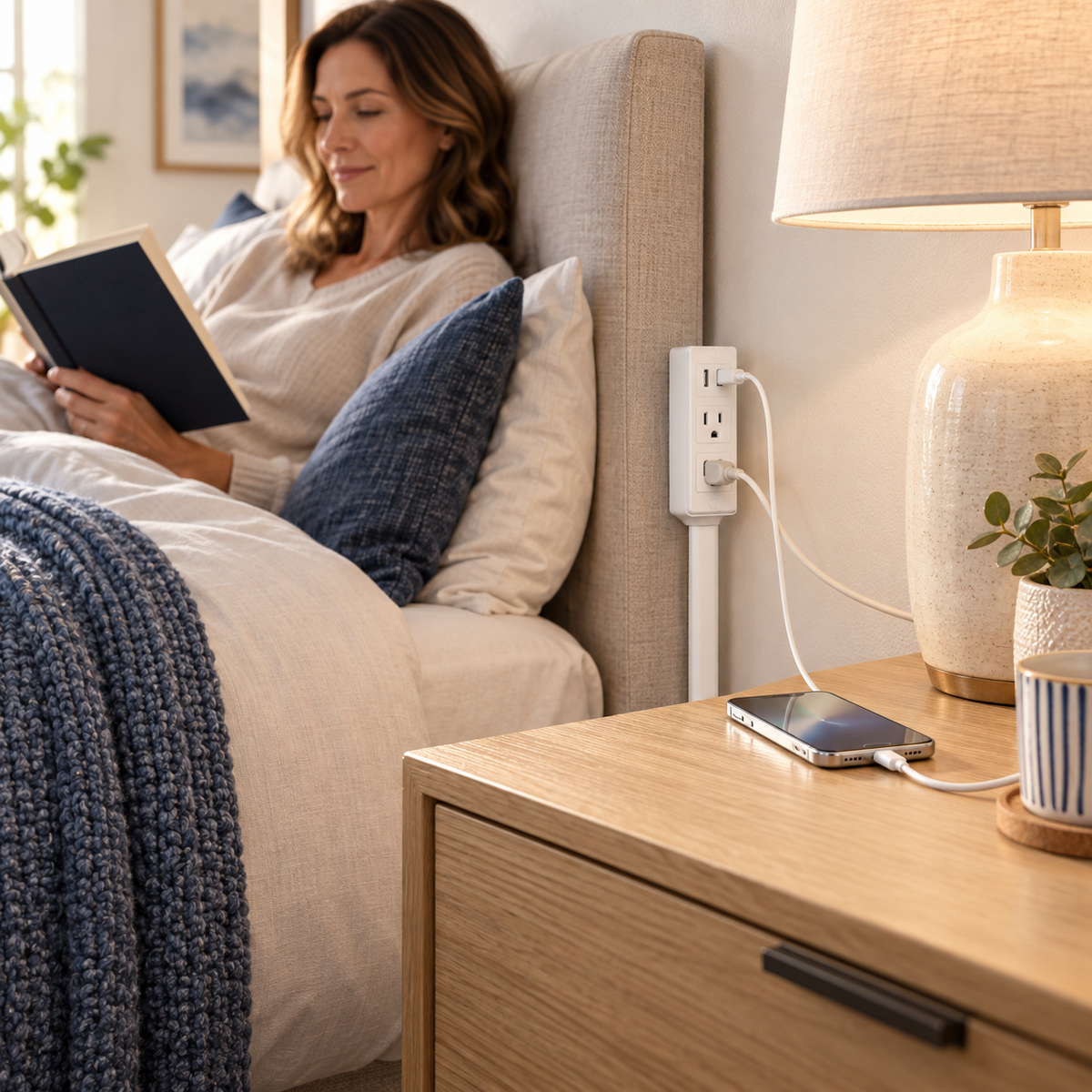 🔌 Extendable Outlet Extender with Rotating Base & USB-A/USB-C Charging