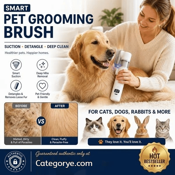 ⏰LIMITED TIME PRICE🔥Electric Pet Grooming Comb🐕Keep your furry friends away from mites, fleas and tangled fur！