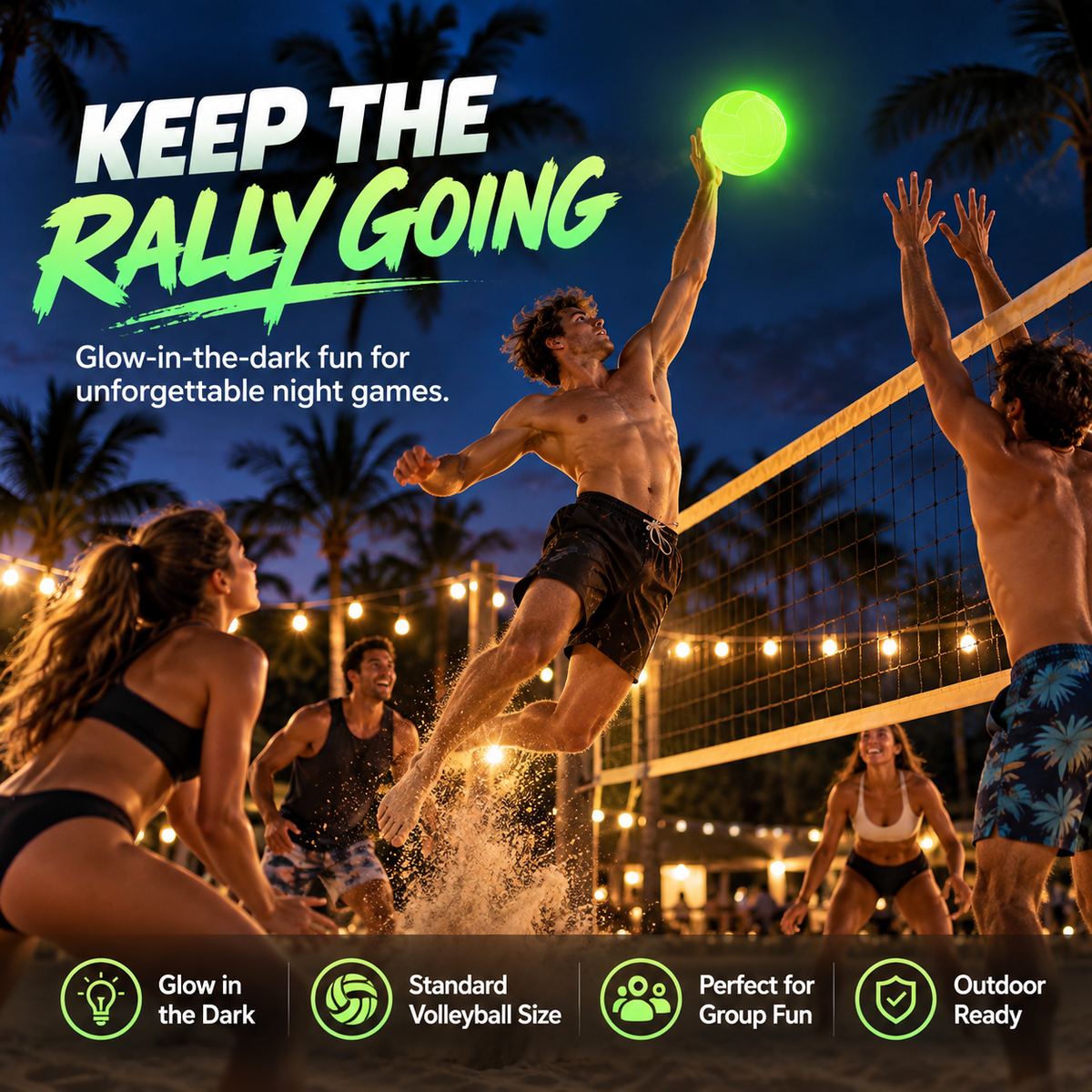 🏐 Fluorescent Volleyball – High-Visibility Ball for Beach, Training & Outdoor Play