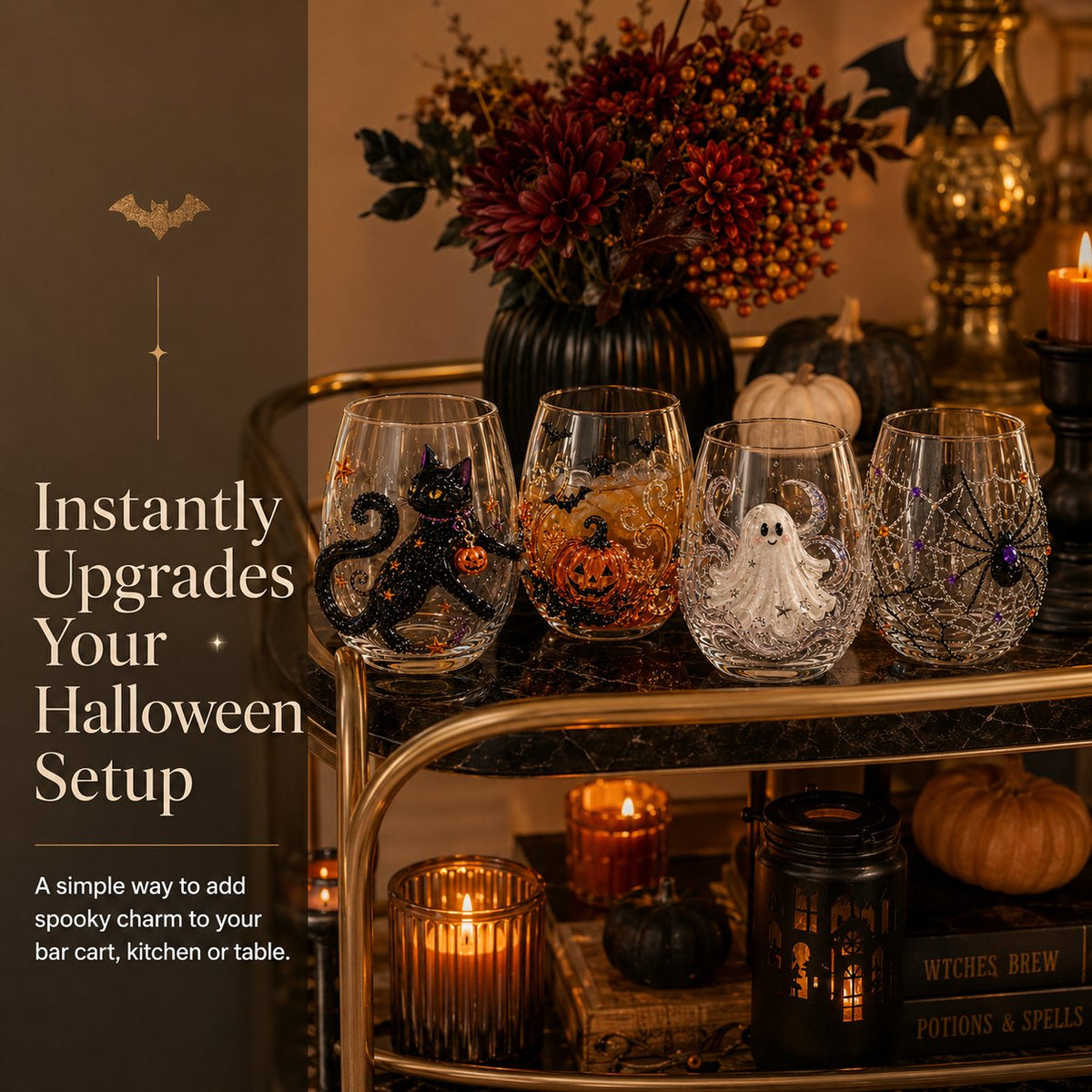 👻🎃Halloween Wine Glass Collection Gift Box Set
