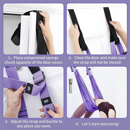 Daily Home Stretch Routine✨, Door‑Hanging Yoga Band for Muscle Relaxation & Body Wellness💪
