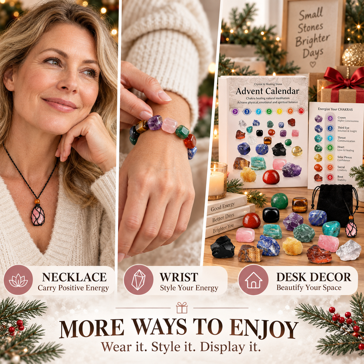 Crystal Advent Calendar - 24 Days Gemstone Gift Box 🎁