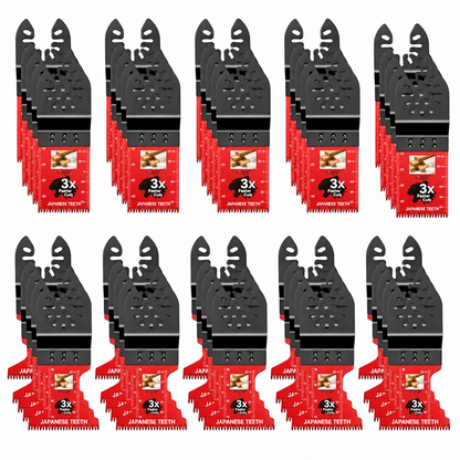 Japanese-Tooth Oscillating Saw Blades — Universal Fit, 10–50 Pcs