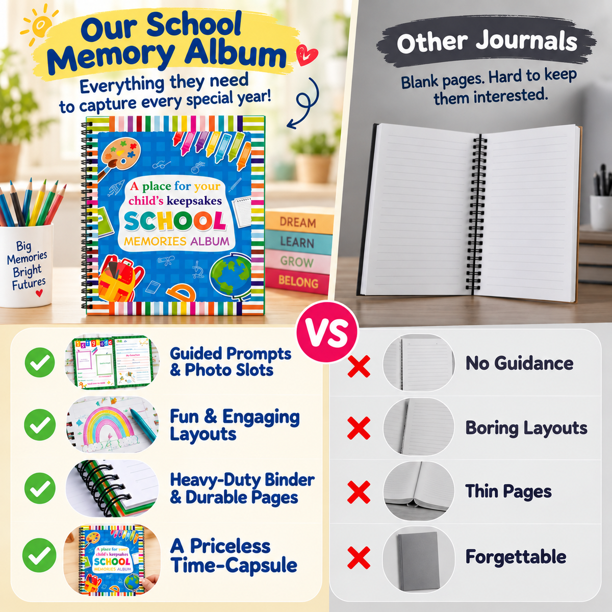 'Capture Every School Year: The Ultimate Kids Memory & Keepsake Book 📖'