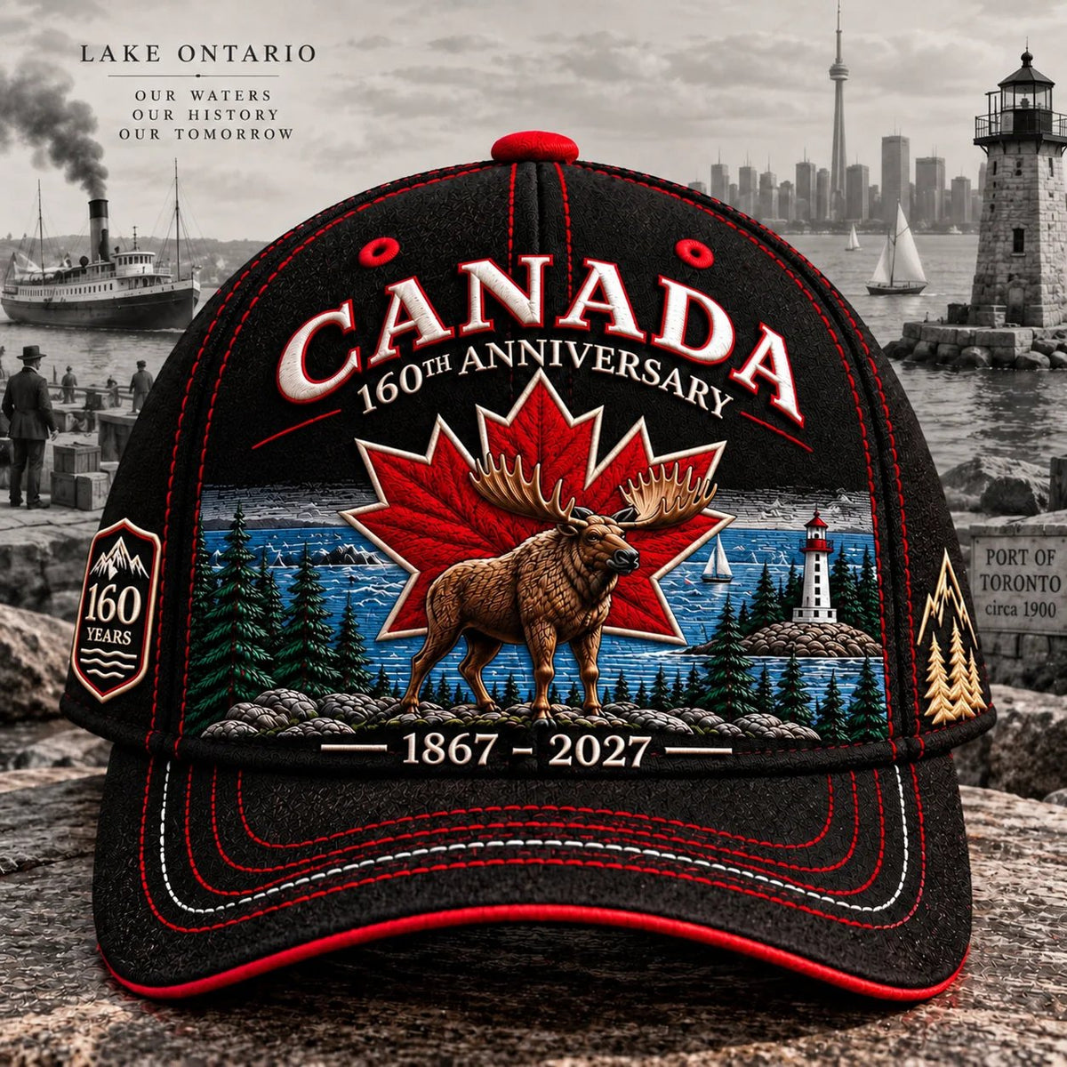 🍁 Canada 160th Anniversary 1867–2027 – Premium Embroidered Heritage Cap100% Cotton • Detailed Embroidery • Comfortable Fit
