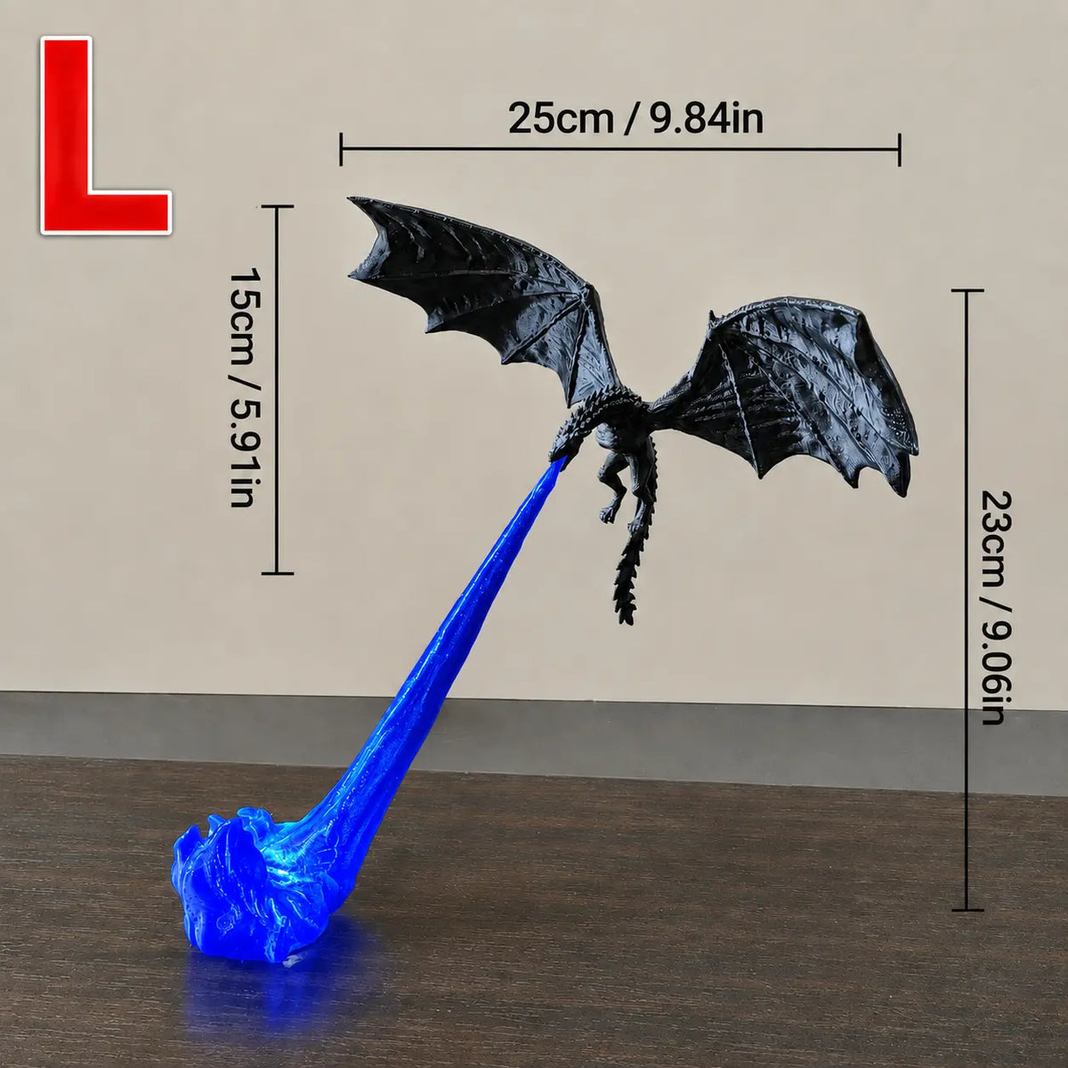 Dragon Flame Book Nook with LED Light, 3D Printed Fantasy Bookshelf Decor ✅