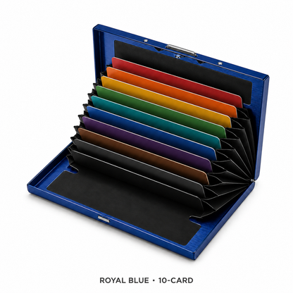 🔒 RFID-Blocking Stainless Steel Card Wallet – 6/10-Card Slim Organizer