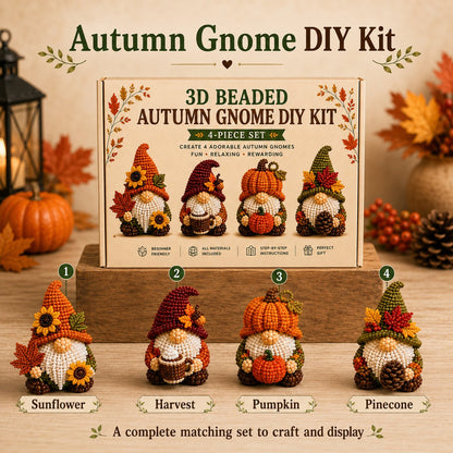 3D Beaded Gnome DIY Kit Collection