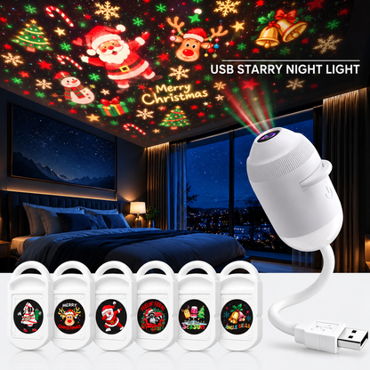 USB Star Sky Projector Lamp, Mini Galaxy Bedroom Night Light ✨