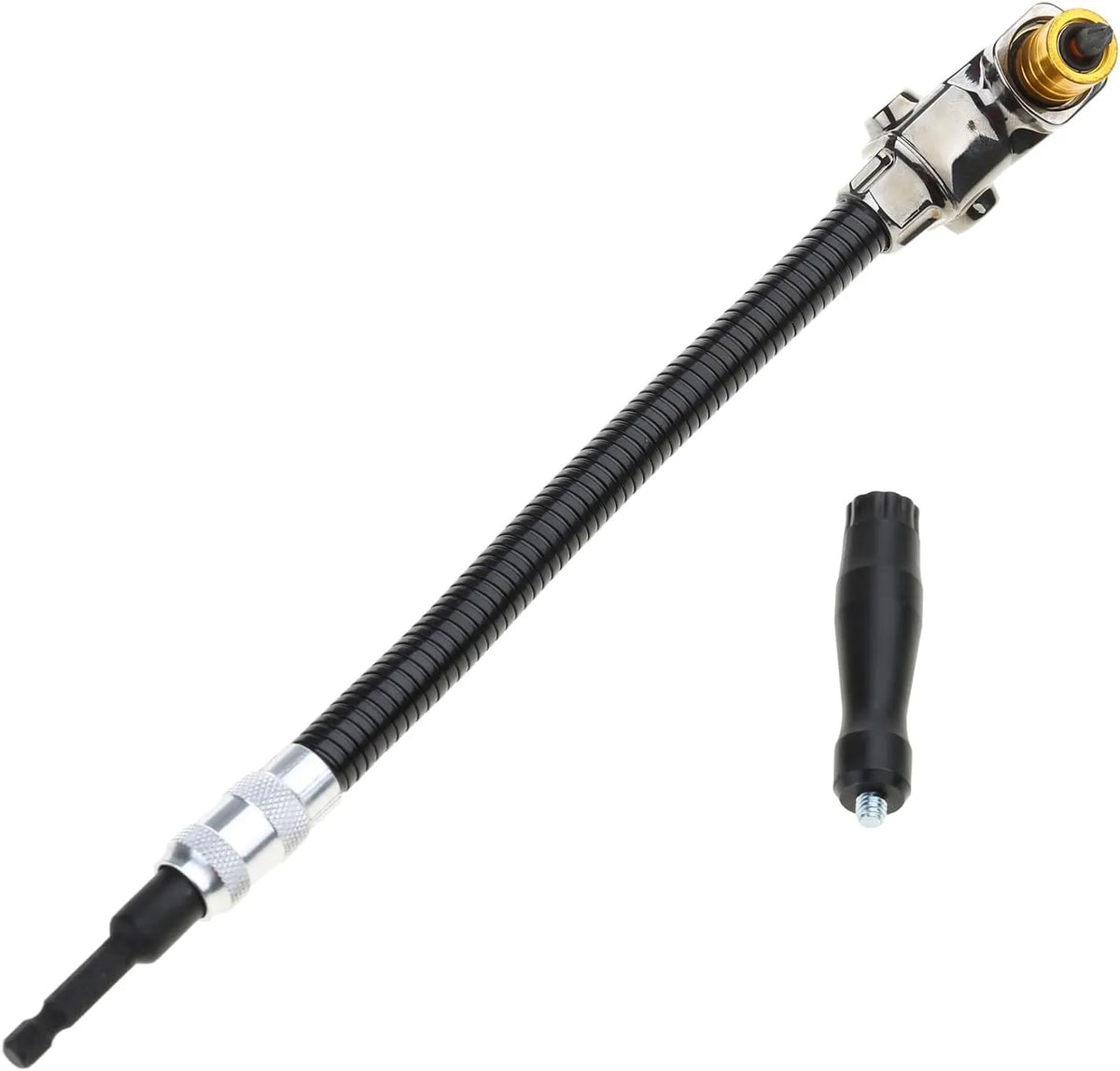 🔧 Flexible 90‑Degree Right‑Angle Drill Attachment with Long Flexible Shaft