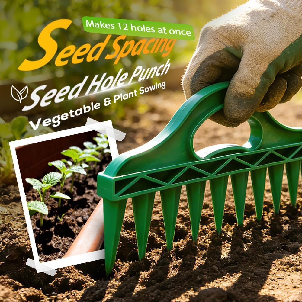❤️12-Tooth Precision Seed Planter – Quick & Even Garden Sowing Tool