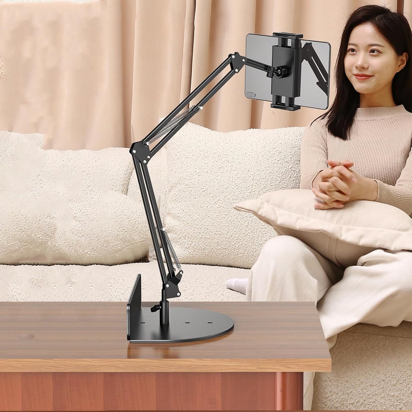 360° Rotatable Lazy Tablet Stand – Adjustable Arm for Bedside & Desk📱