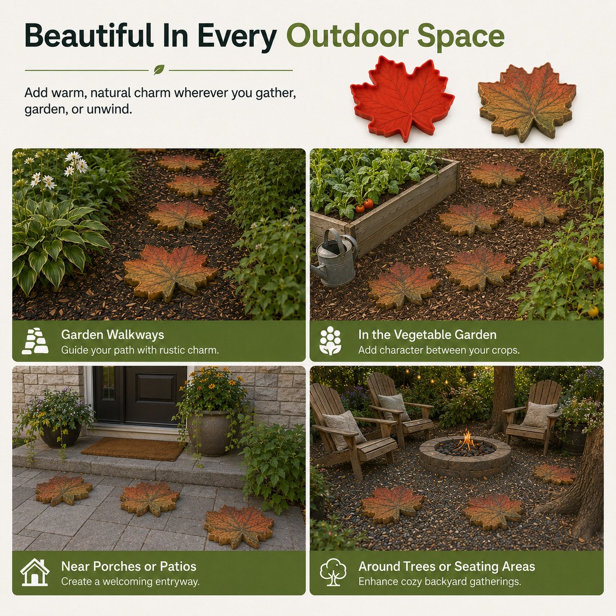 💥 LAST DAY 49% OFF – 🌿 Reusable Decorative Garden Stepping Stone Mold – Make Your Garden Truly One of a Kind
