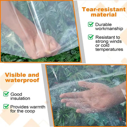 RainShield Pro™ Transparent Waterproof Tarp – Heavy-Duty Outdoor Cover with Secure Grommets