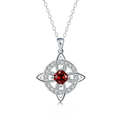 Personalized Witch’s Knot Birthstone Necklace