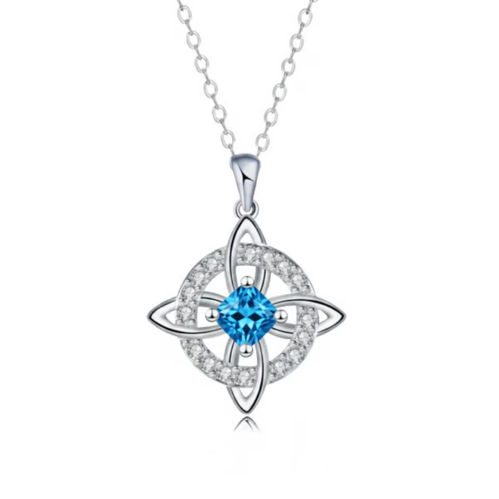 Personalized Witch’s Knot Birthstone Necklace
