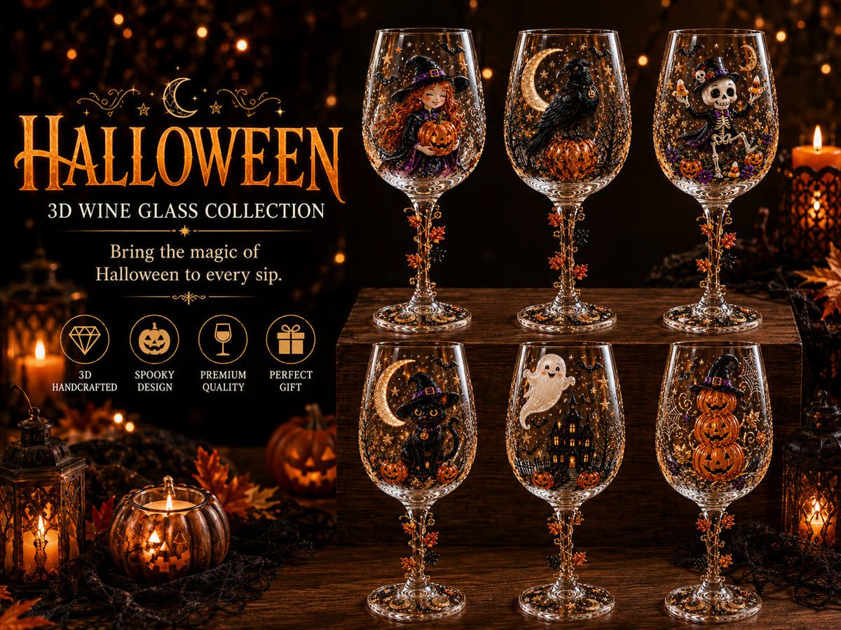 👻🎃Halloween Wine Glass Collection Gift Box Set