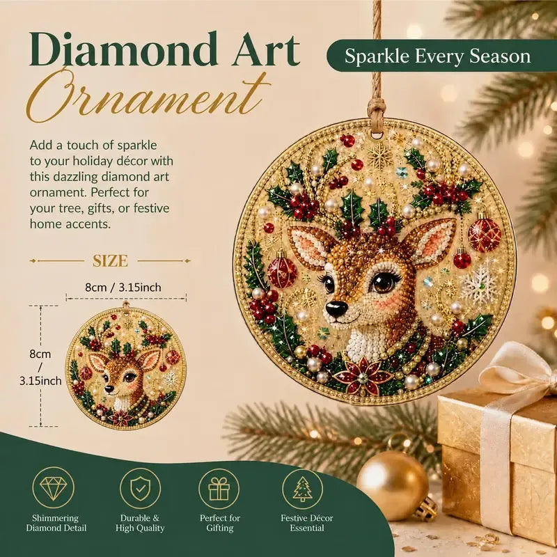 ⏳ Last Day 49% OFF – 🎄Beginner-Friendly Christmas Pearl & Gem Diamond Painting DIY Kit | 6 Festive Ornament Designs with Sparkling Pearls, Faceted Gems & 3D Layered Detail 💕