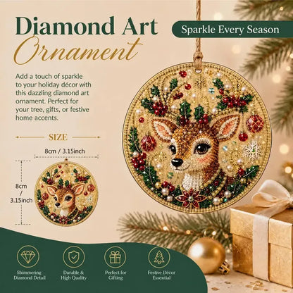 ⏳ Last Day 49% OFF – 🎄Beginner-Friendly Christmas Pearl & Gem Diamond Painting DIY Kit | 6 Festive Ornament Designs with Sparkling Pearls, Faceted Gems & 3D Layered Detail 💕
