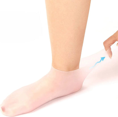 🔥 Soft Silicone Moisturizing Gel Socks - Home Foot Care & Spa Kit