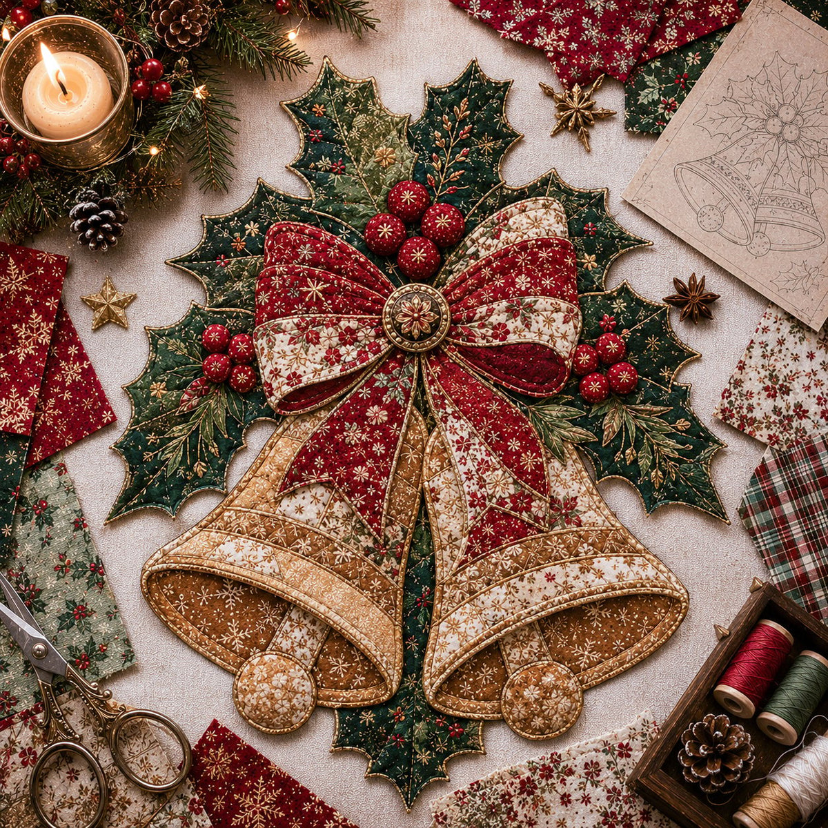 🎅Christmas Patchwork Fabric DIY Decor Kit