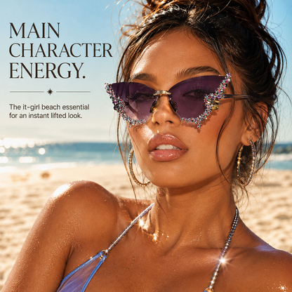 GlowButterfly™ Rimless Rhinestone Sunglasses