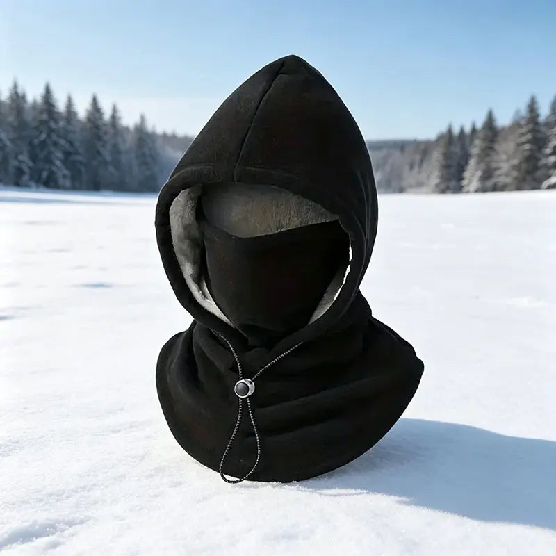 🥶 Fleece Balaclava Hood – 3-in-1 Winter Face Mask Hat For Skiing, Cycling & Outdoor Adventures