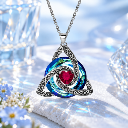 12-Month Birthstone Celtic Knot Necklace 💖