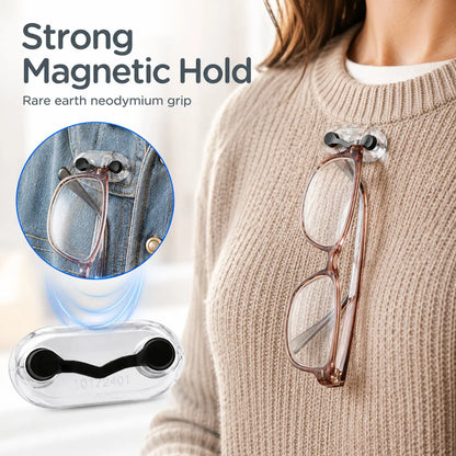 🎁50K+ SOLD! Almost Gone🎉🧲No Damage Clothing Magnetic Glasses Holder(3pcs)