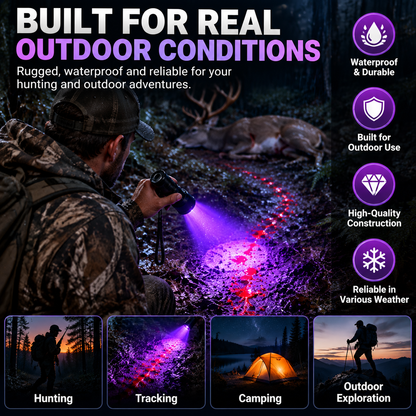 🔦 Blood Tracking Flashlight – Rechargeable Hunting Light For Outdoor Tracking