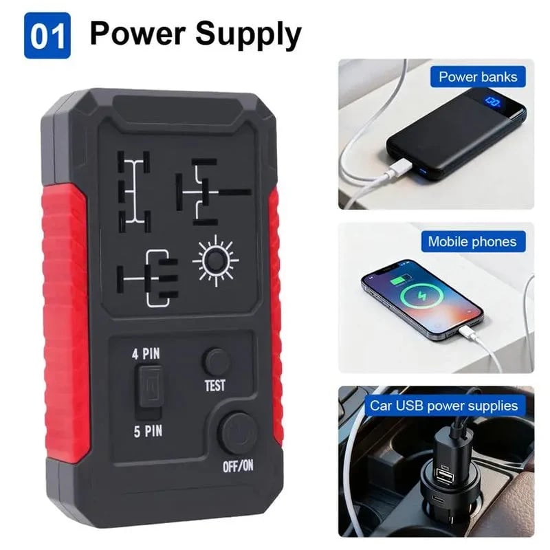 USB-C Car Relay Tester for 4/5 Pin Relays
