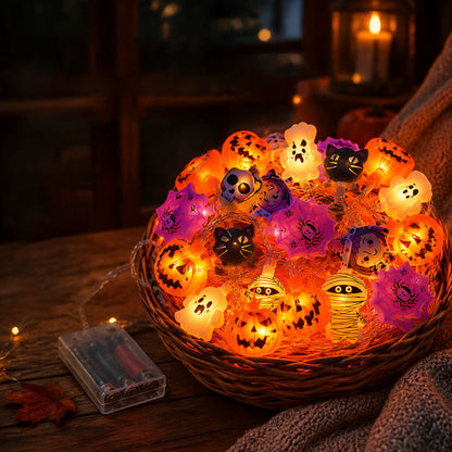🎃 Halloween LED Pumpkin String Lights – Create A Spooky Glow For Your Home