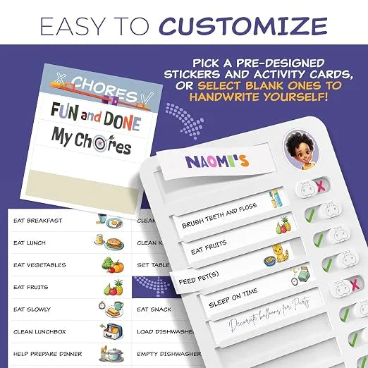 🎁Magnetic Kids Chore Chart With Visual Daily Routine Checklist