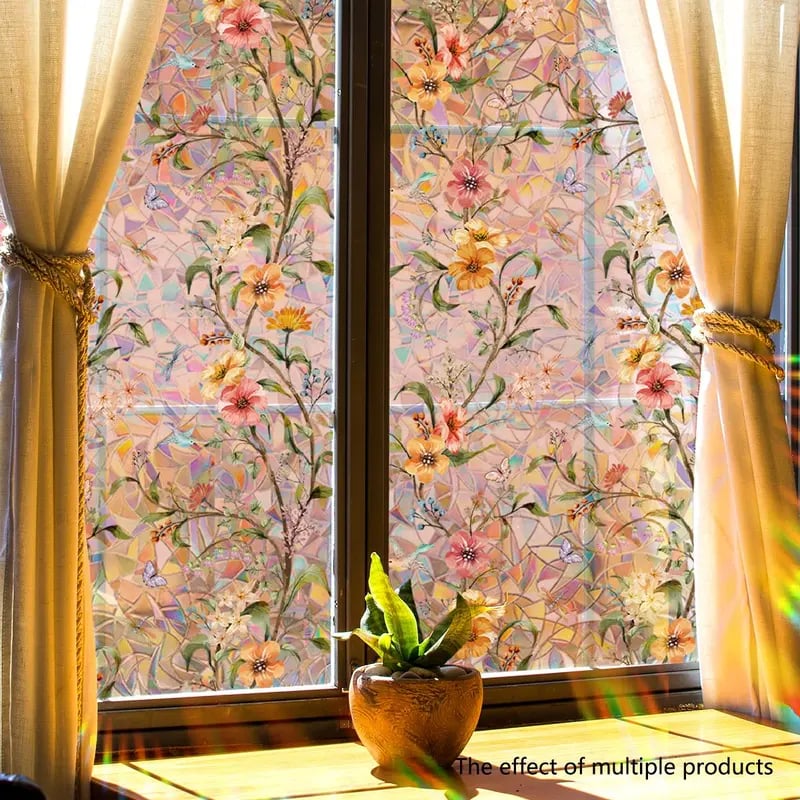🌸 Floral Static Cling Window Sticker