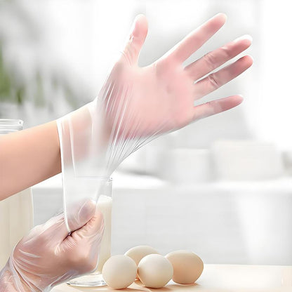 🧤 Latex-Free & Food Safe – 100 Disposable TPE Gloves for Kitchen, Cleaning & More. UK Stock