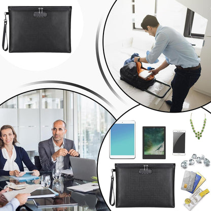 Fireproof Document Bag – Waterproof File Organizer for Cash, Passport, Legal Documents & Valuables