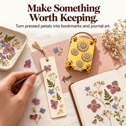 🌸 Mini Metal Flower Press Kit – Turn Little Blooms into Lasting Keepsakes