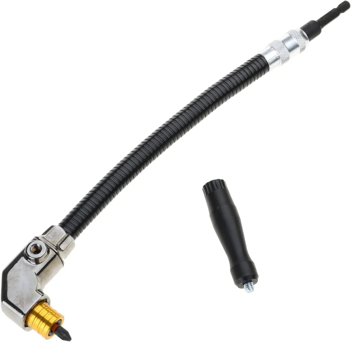 🔧 Flexible 90‑Degree Right‑Angle Drill Attachment with Long Flexible Shaft