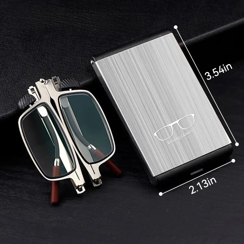 🕶️ 2‑in‑1 Folding Reading Glasses | Case Attaches to Phone as Stand, Easy‑Carry Anti‑Loss Presbyopia Eyeglasses ✨