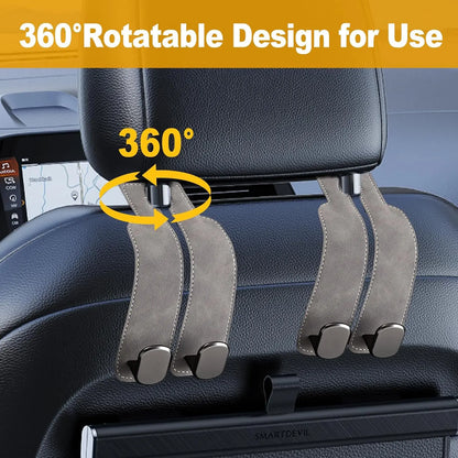 Car Seat Headrest Hooks, Heavy-Duty Purse & Grocery Bag Hangers ✅
