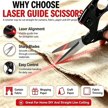 ✂️Laser Guided Scissors for Fabric Cutting