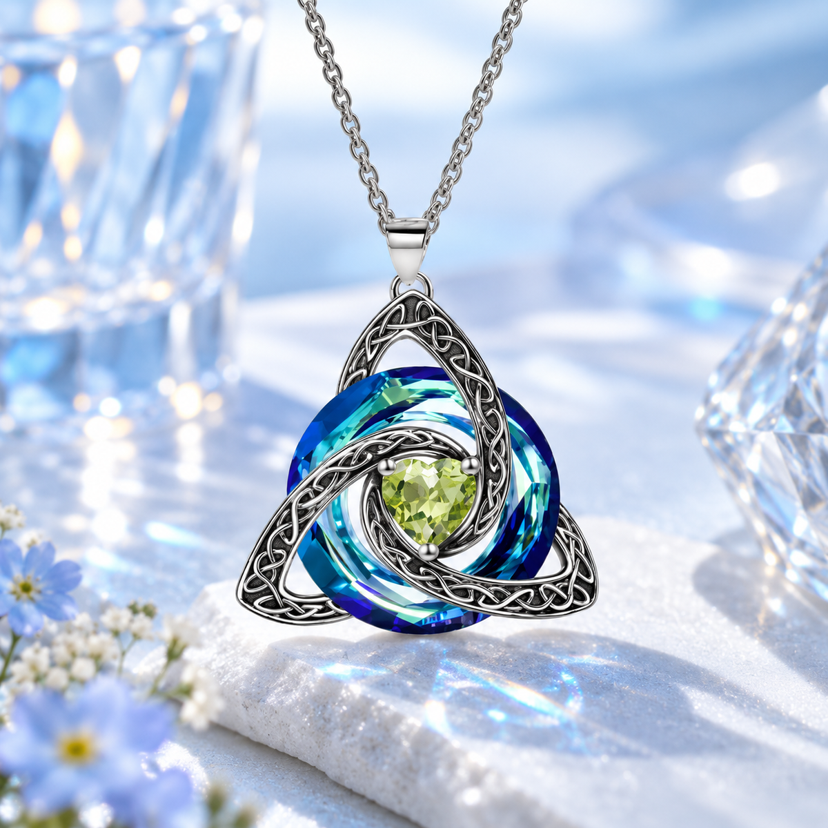 12-Month Birthstone Celtic Knot Necklace 💖